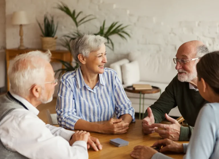 Residents enjoying amenities in the community common area
